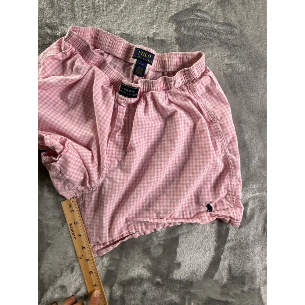Polo Ralph Lauren Sleepwear Men's Sleep Shorts L Pink Embroidered Pony Logo